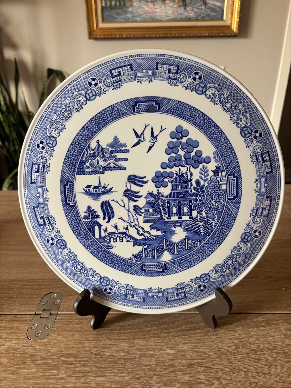 Spode Blue Willow Cake Plate / Platter - Blue and White